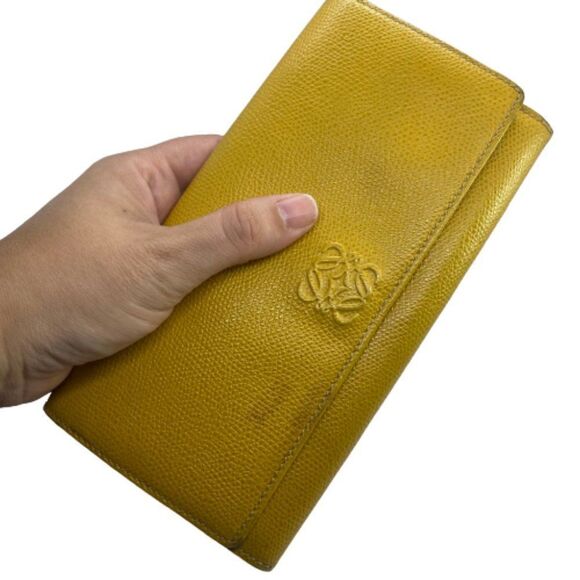 Authentic Loewe Yellow Leather Long Designer Wallet / Clutch - Picture 10 of 10